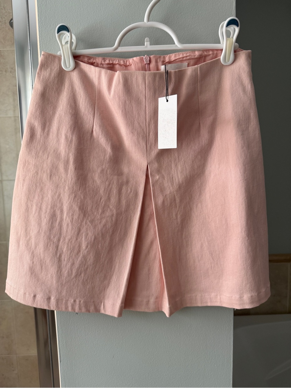 NWT sz M Sugar Lips pink high waisted pleated front mini skirt